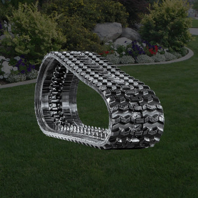 Zig-Zag tread design – heavy-duty mini excavator track, reduced ground disturbance